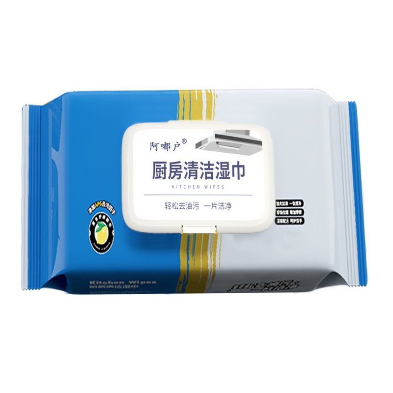 Kitchen Wet Wipes Powerful Cleaning To Range Hood Heavy Oil Stain Wet Wipes Household Disposable Special Wet Tissue Paper Factory - Image 1